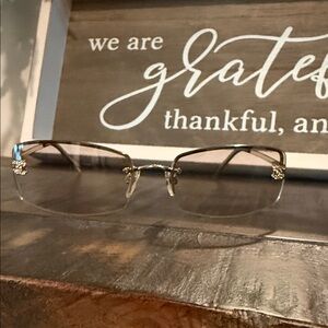 CHANEL Gold Rimless Cat-Eye Sunglasses